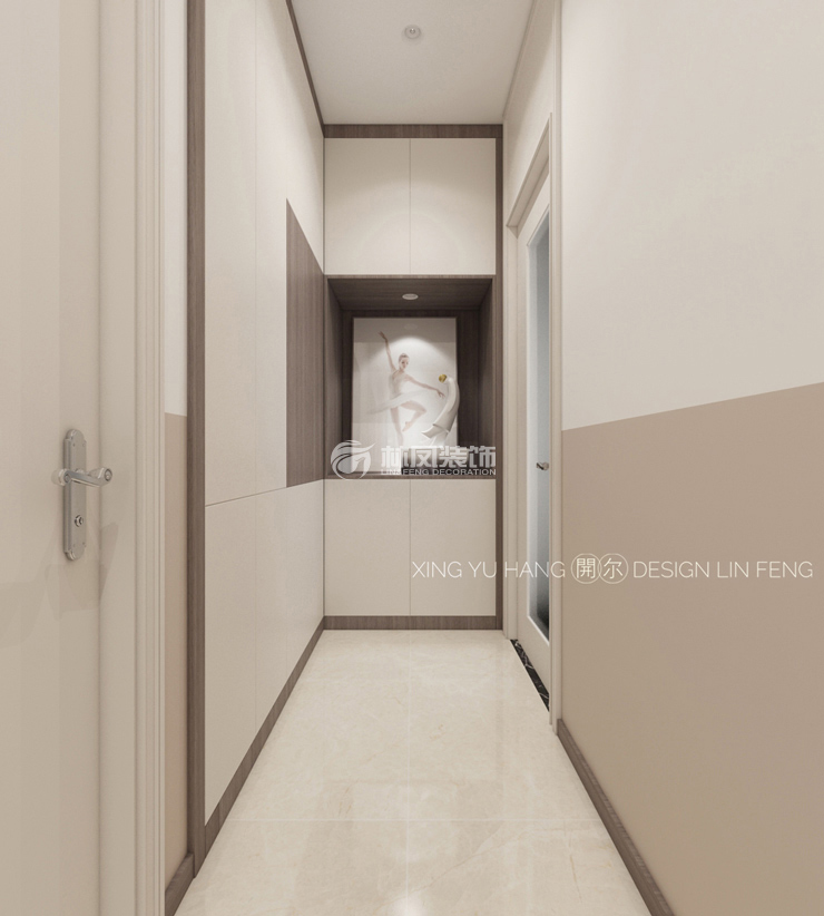 北欧风格端景挂画+筒灯设计装修效果图