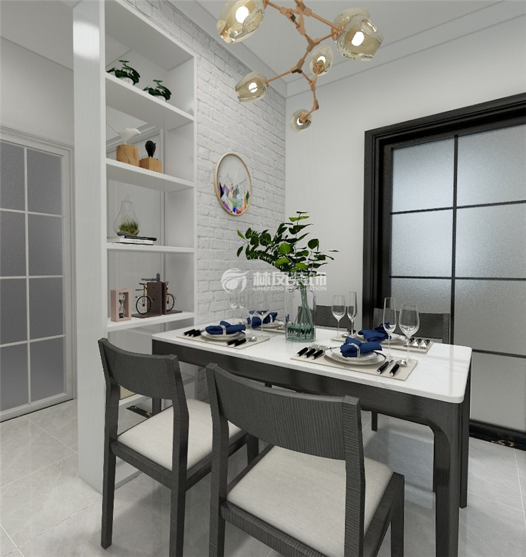 北欧风格餐厅壁龛设计装修效果图