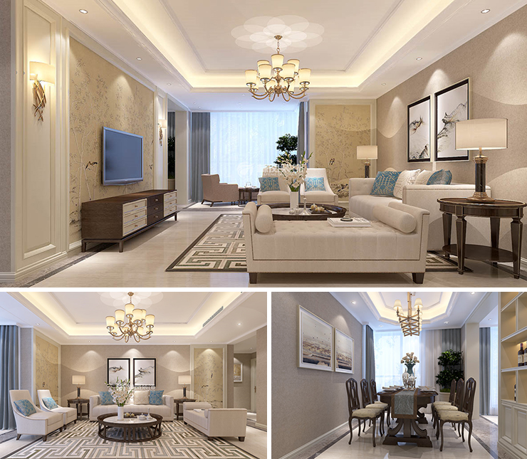 万科翡翠四季港式风格装修效果图