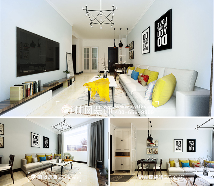 其仕和悦86平现代风格装修效果图效果图