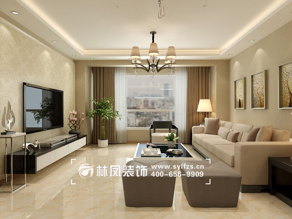 奥园广场-135平-现代简约-客厅4.jpg
