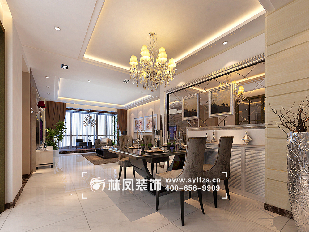五彩阳光城127平米-港式风格-餐厅1.jpg