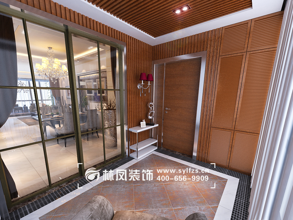 五彩阳光城127平米-港式风格-玄关.jpg