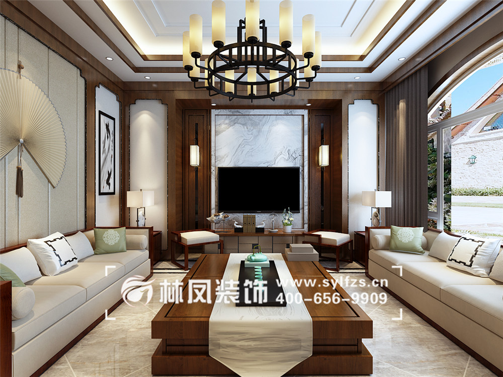 碧桂园-300平-新中式风格-客厅.jpg